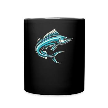 Wahoo Fish Catcher Fisher Pêcheur Pêche - Mug uni - noir - Devant
