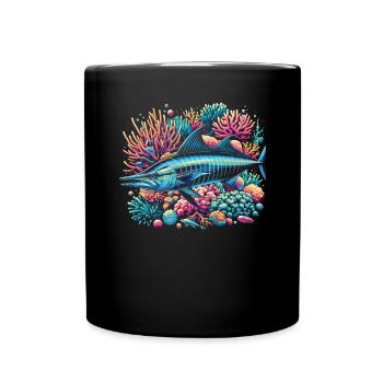 Wahoo Fish Catcher Fisher Pêcheur Pêche - Mug uni - noir - Devant
