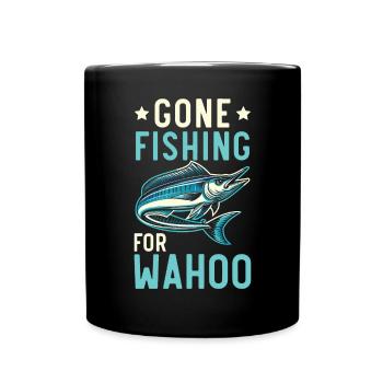 Wahoo Fish Catcher Fisher Fisherman Fishing - Full Colour Mug - black - Front