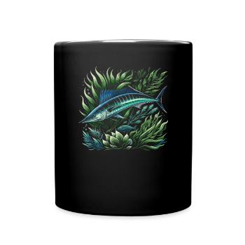 Wahoo Fish Catcher Fisher Pêcheur Pêche - Mug uni - noir - Devant