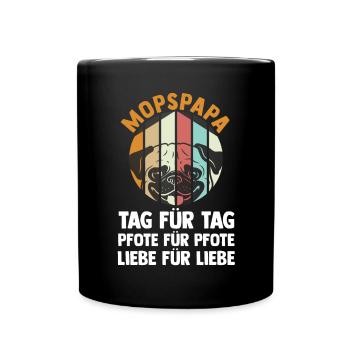 Dog Daddy Mop Papa Master Dog Pug - Full Colour Mug - black - Front