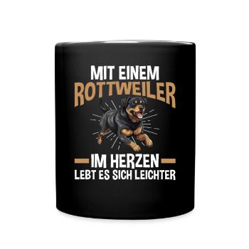 Dog Rottweiler - Full Colour Mug - black - Front