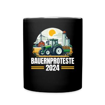 Einheit und Entschlossenheit in der Landwirtschaft - Tasse einfarbig - Schwarz - Vorne