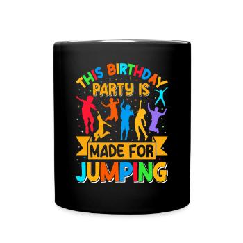 Fête d’anniversaire trampoline - Mug uni - noir - Devant