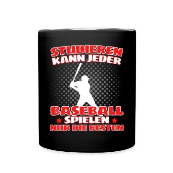 Lustiges Baseball für Pitcher und Catcher - Tasse einfarbig - Schwarz - Vorne