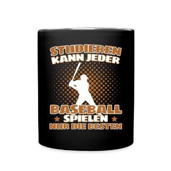 Lustiges Baseball für Pitcher und Catcher - Tasse einfarbig - Schwarz - Vorne