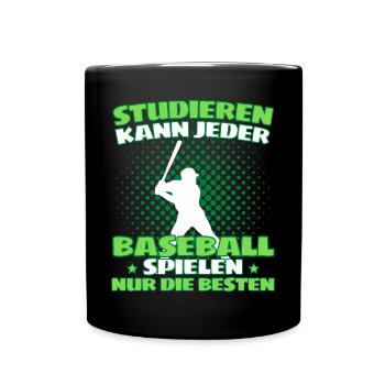 Lustiges Baseball für Pitcher und Catcher - Tasse einfarbig - Schwarz - Vorne