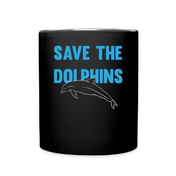 Conception de l’attrait pour la conservation des dauphins - Mug uni - noir - Devant