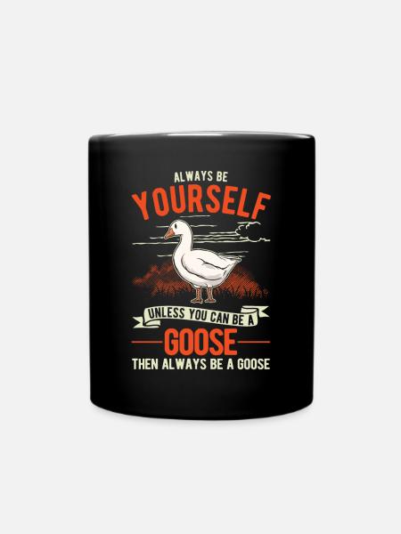 Gänse Geschenk Gänseliebhaber Gänsezüchter - Tasse einfarbig - Schwarz