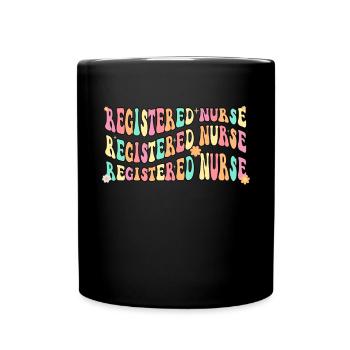 Registered Nurse Krankenschwester Nursing - Full Colour Mug - black - Front