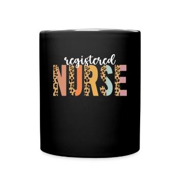 Registered Nurse Krankenschwester Nursing - Full Colour Mug - black - Front