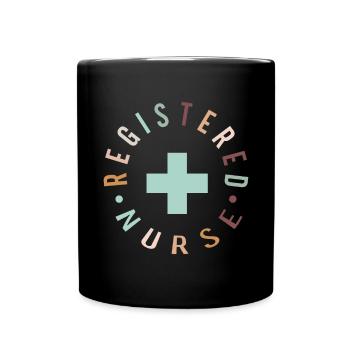 Registered Nurse Krankenschwester Nursing - Full Colour Mug - black - Front