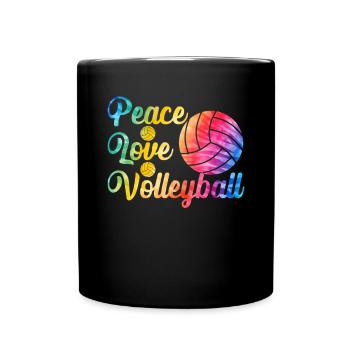 Tie Dye Volleyball Volleyballliebhaber - Tasse einfarbig - Schwarz - Vorne