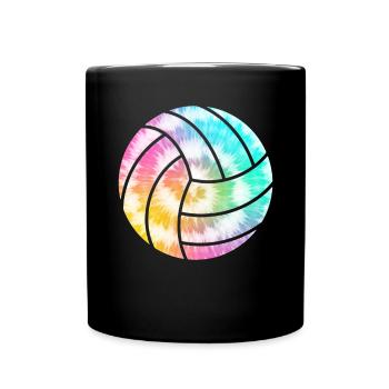 Tie Dye Volleyball Volleyballliebhaber - Tasse einfarbig - Schwarz - Vorne