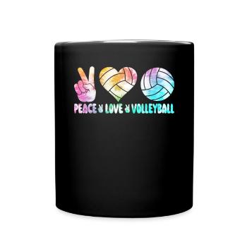Tie Dye Volleyball Volleyballliebhaber - Tasse einfarbig - Schwarz - Vorne