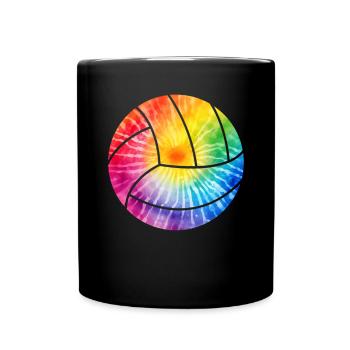 Tie Dye Volleyball Volleyballliebhaber - Tasse einfarbig - Schwarz - Vorne