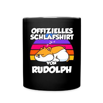 Offizielles Schlafshirt Von Rudolph - Tasse einfarbig - Schwarz - Vorne