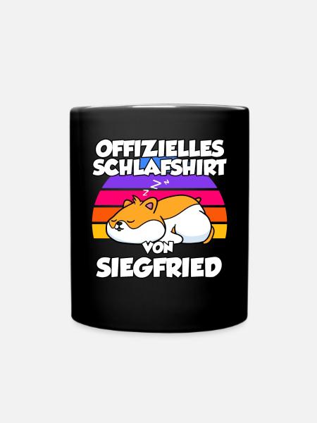 Offizielles Schlafshirt Von Siegfried - Tasse einfarbig - Schwarz