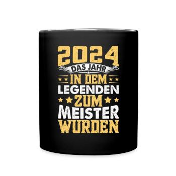 Meister Meisterbrief Meistertitel 2024 - Tasse einfarbig - Schwarz - Vorne