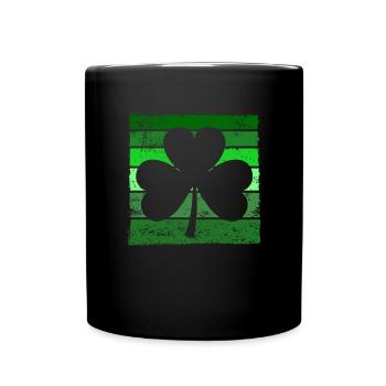 Shamrock St Patrick's Day Green - Full Colour Mug - black - Front