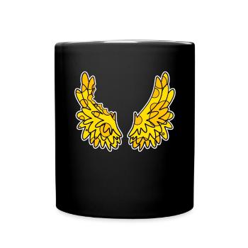Ailes d’ange Ailes d’ange Fromage d’ange - Mug uni - noir - Devant