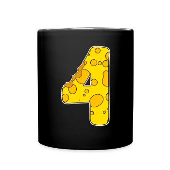 Numéros 4 - Quatre - Quatrième - Mug uni - noir - Devant