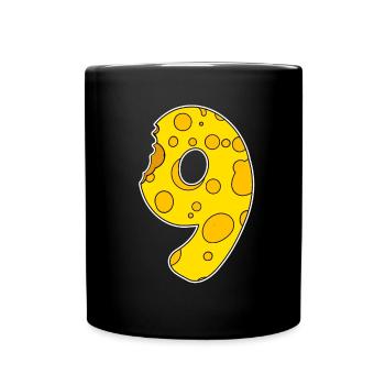Number 9 - Nine - Full Colour Mug - black - Front