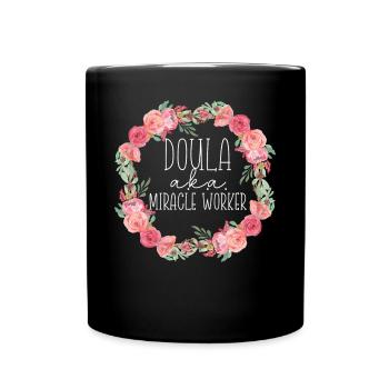 Doula accoucheuse Doula A.K.A. - Mug uni - noir - Devant