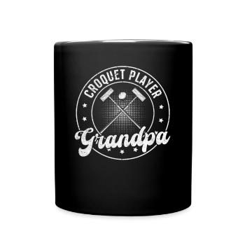 Grand-père joueur de croquet - Mug uni - noir - Devant