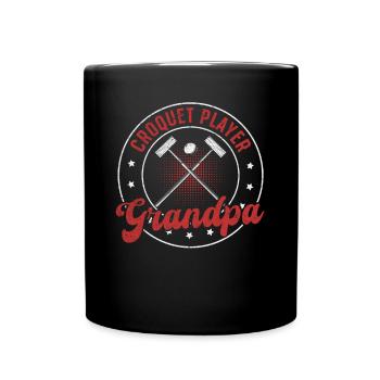 Croquet Game Croquet Grandpa - Croquet Player Gran - Full Colour Mug - black - Front