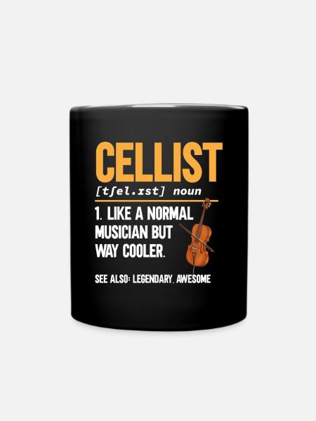 Cellospieler Cellist Musiker Cello - Tasse einfarbig - Schwarz