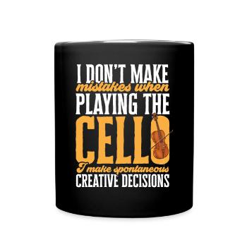 Cellospieler Cellist Musiker Cello - Tasse einfarbig - Schwarz - Vorne