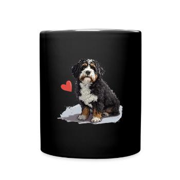 Bernedoodle chien race animal mignon Bernedoodle graphique - Mug uni - noir - Devant