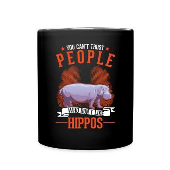 Hippo Lover Hippo Hippo Hippo - Full Colour Mug - black - Front