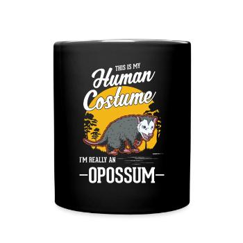 Opossum Costume Humain Possum Halloween Beutelratte - Mug uni - noir - Devant