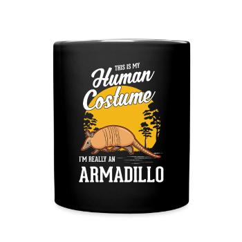 Armadillo Human Costume Gürteltier - Full Colour Mug - black - Front