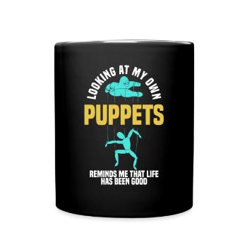 Regarder mes propres marionnettes me rappelle - Mug uni - noir - Devant