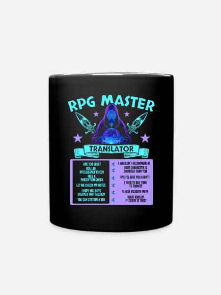Jeu de rôle RPG Maître du jeu vidéo Gamer - Mug uni - noir