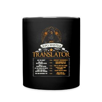 Role Playing Game RPG Master Video Game Gamer - Full Colour Mug - black - Front