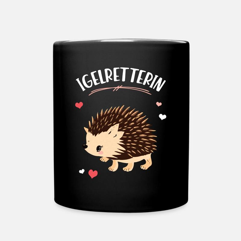 Igelretterin Weißbauchigel Igel Tier Stacheligel - Tasse einfarbig - Schwarz