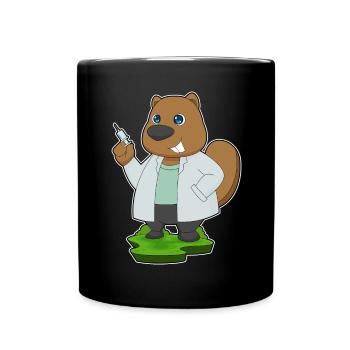 Beaver Doctor Nursing Routine - Full Colour Mug - black - Front