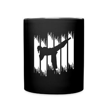 Fille de karaté - Mug uni - noir - Devant