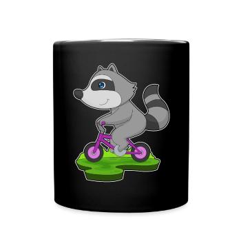 Vélo raton laveur - Mug uni - noir - Devant