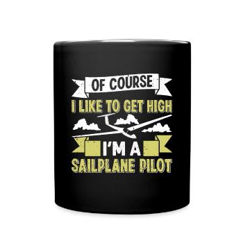 Planeur - Mug uni - noir - Devant