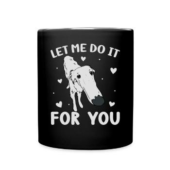 Borzoi Dog Meme - Full Colour Mug - black - Front