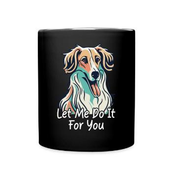 Borzoi Dog Meme - Full Colour Mug - black - Front