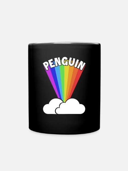 Penguin Rainbow Kaiserpinguin Seevogel - Tasse einfarbig - Schwarz