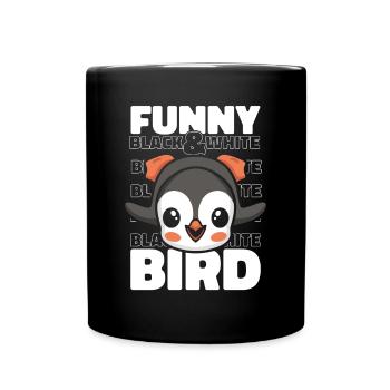 Funny Black And White Bird Kaiserpinguin Seevogel - Tasse einfarbig - Schwarz - Vorne