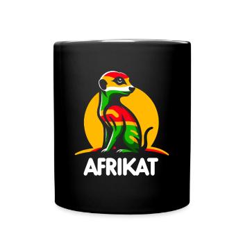 Niedliches Erdmännchen Afrika Afrikanisch - Tasse einfarbig - Schwarz - Vorne