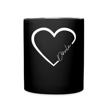 Doula Birth Worker Heart Doula - Full Colour Mug - black - Front